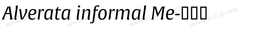 Alverata informal Me字体转换
